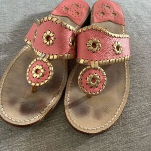 Jack Rogers Sandals Pink and Gold